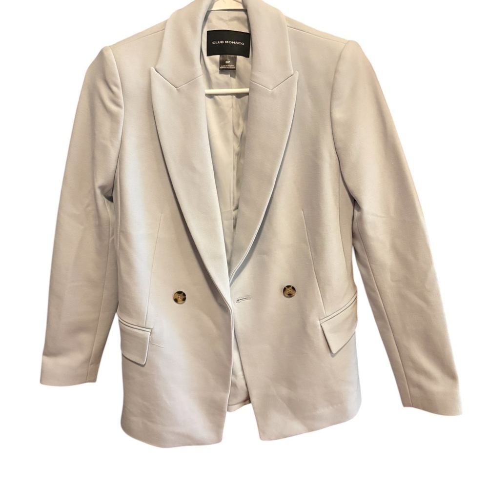 Club Monaco Pale Blue Double-Button Blazer - Picture 2 of 4